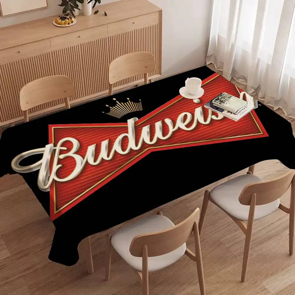 King Of Beer B-Budweiser Washable TableCloth for Wedding Party Dining Banquet Decoration Luxuriou Table Table Protector Cloth
