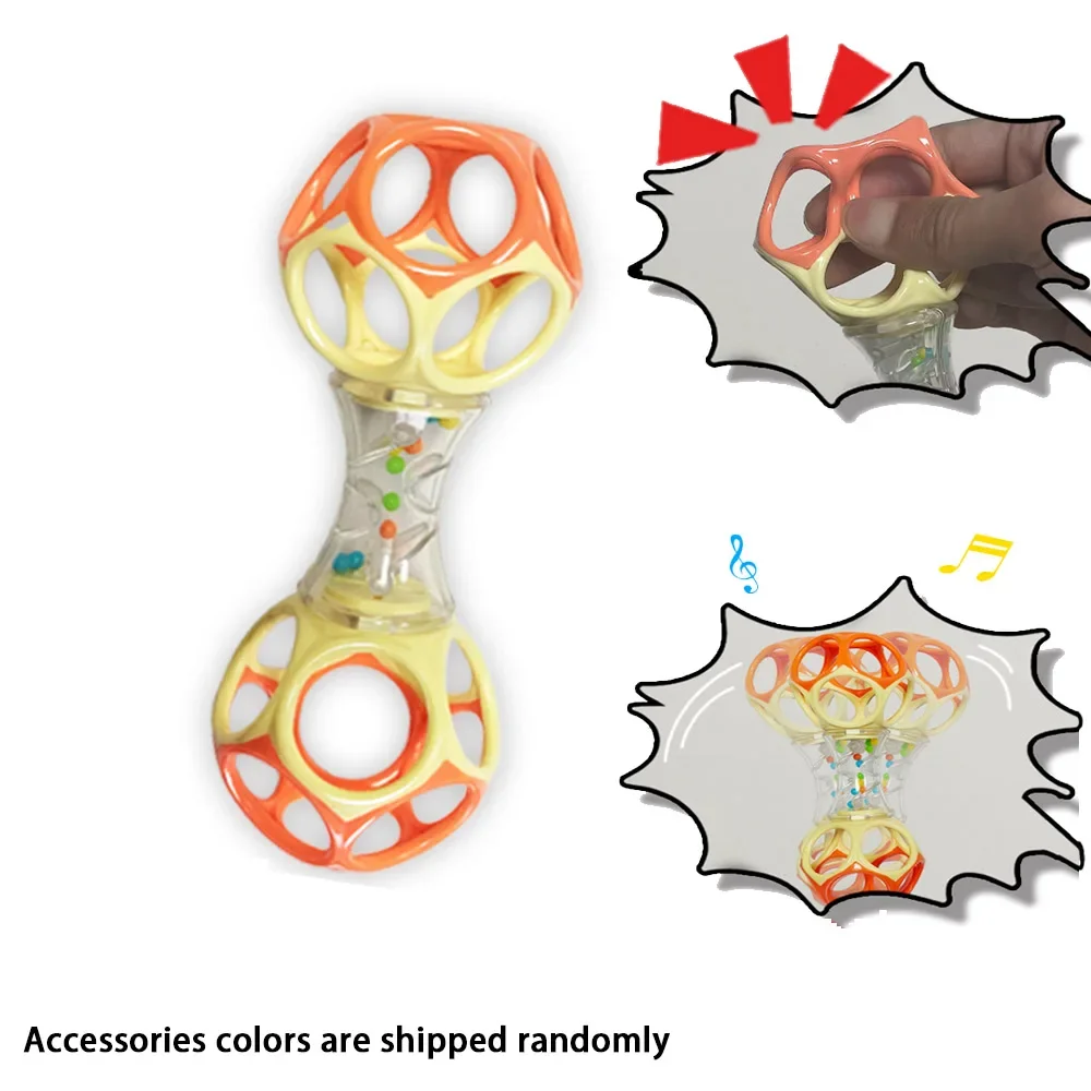 Baby Teething Rings, Hand-held Balls, Children's Grasping Training, Hole Balls, Baby Toys, Soft Rubber Balls