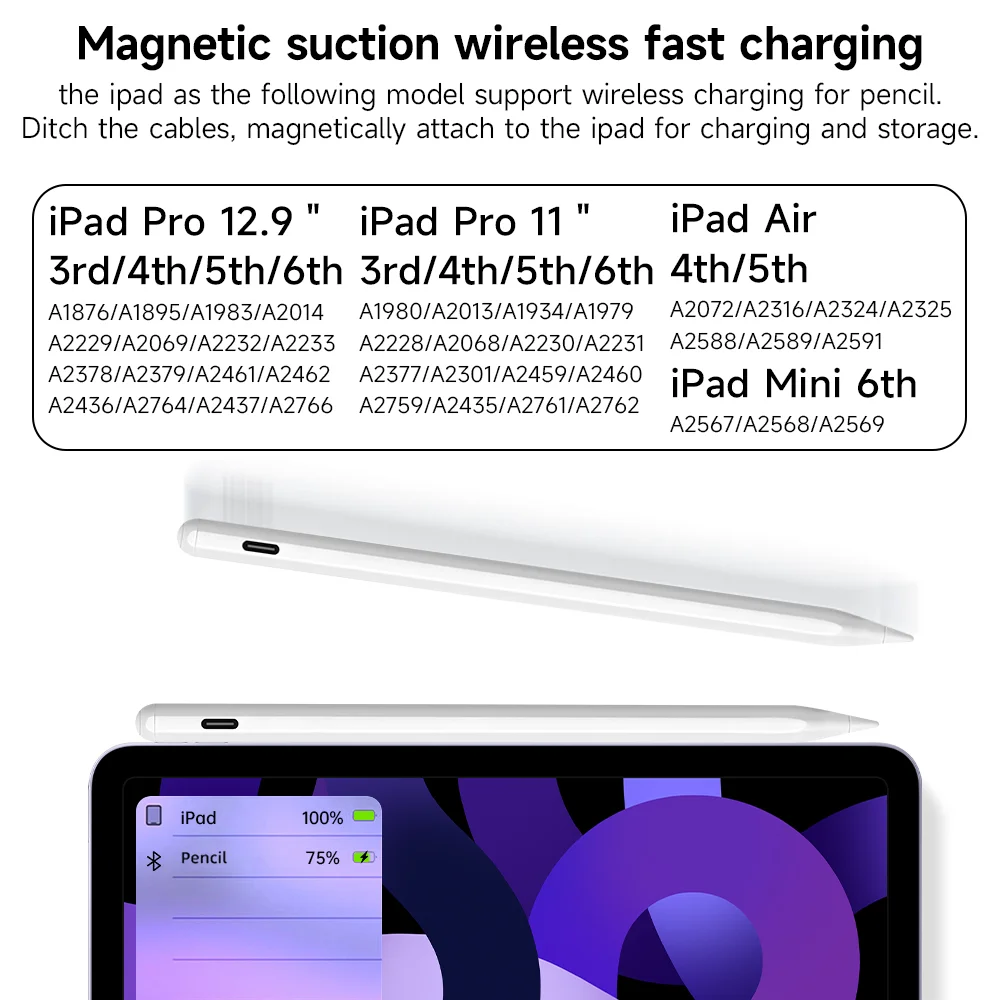 Stylus Accessories For Apple Wireless Bluetooth Charging Stylus Dual Mode 2 GEN iPad Pencil Tilt Induction Pen Air Pro Touch pen