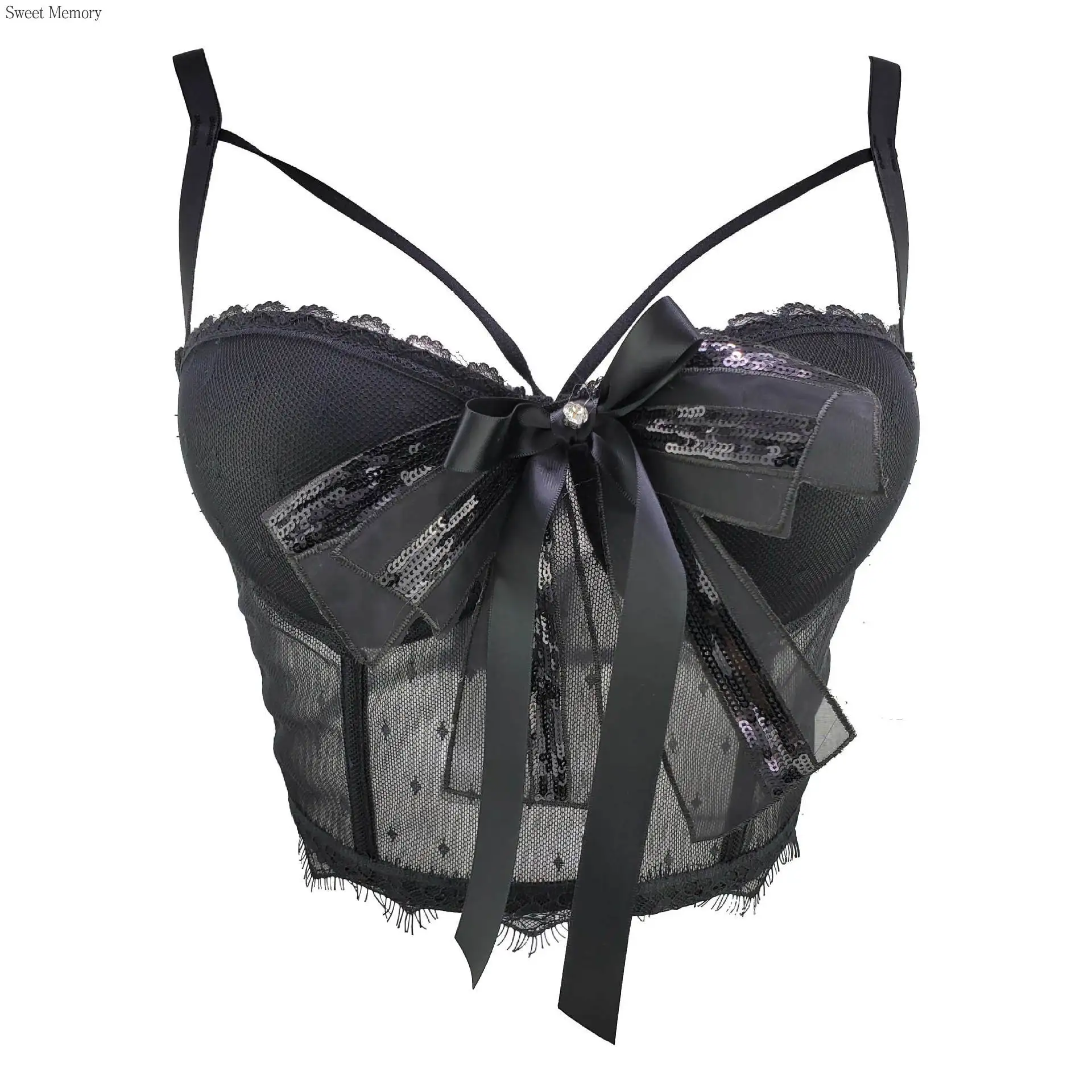 

D1240 Прямая поставка, модная черная одежда, бюстгальтеры, одежда принцессы с эффектом памяти, костюм для девочек и женщин, сексуальные кружевные топы, оптовая цена