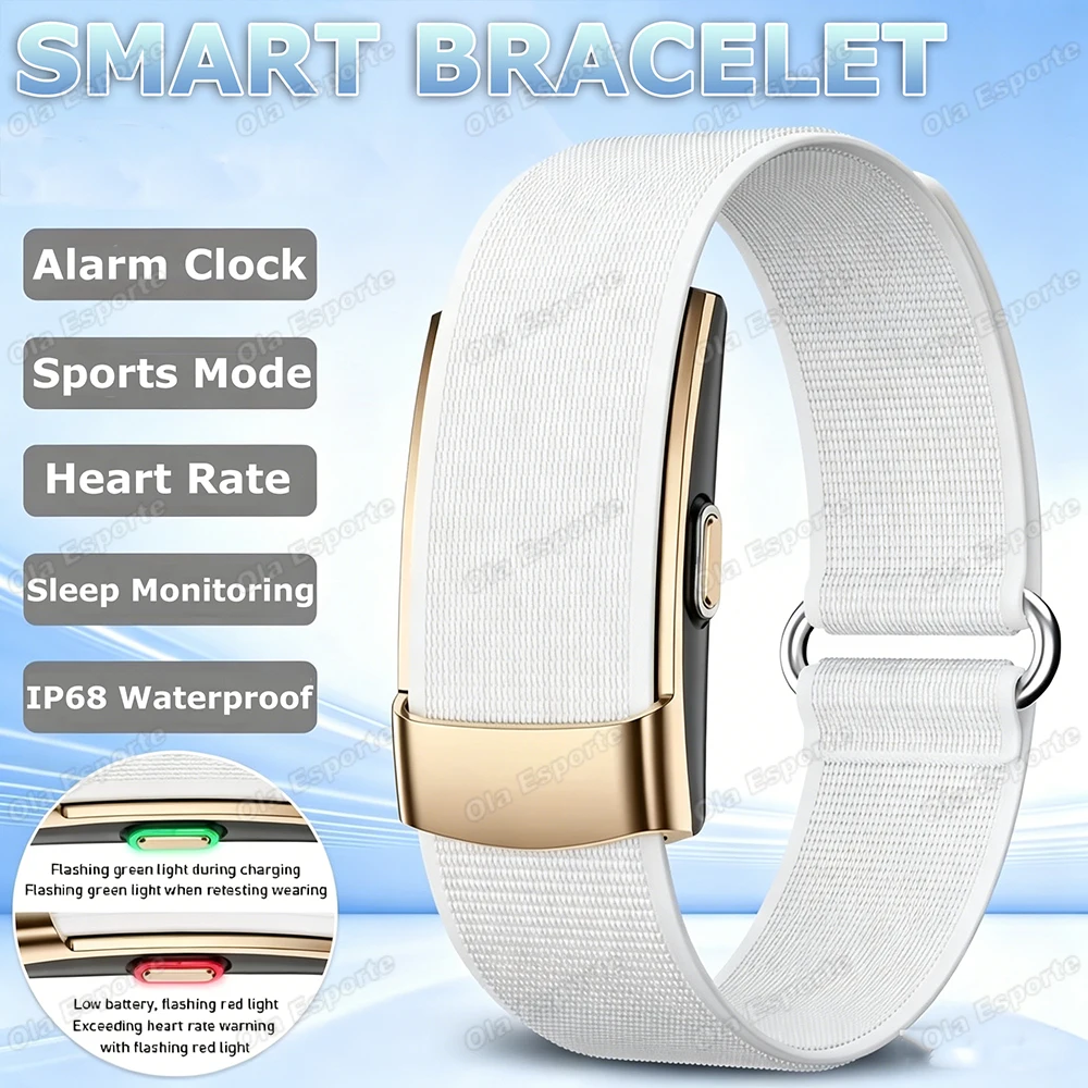 Neues ultraleichtes Smart-Armband mit Herzfrequenz-, Schlaf- und EKG-Überwachung, Schrittzähler, wasserdicht, Wecker, Anruferinnerung, Sport-Smartwatch