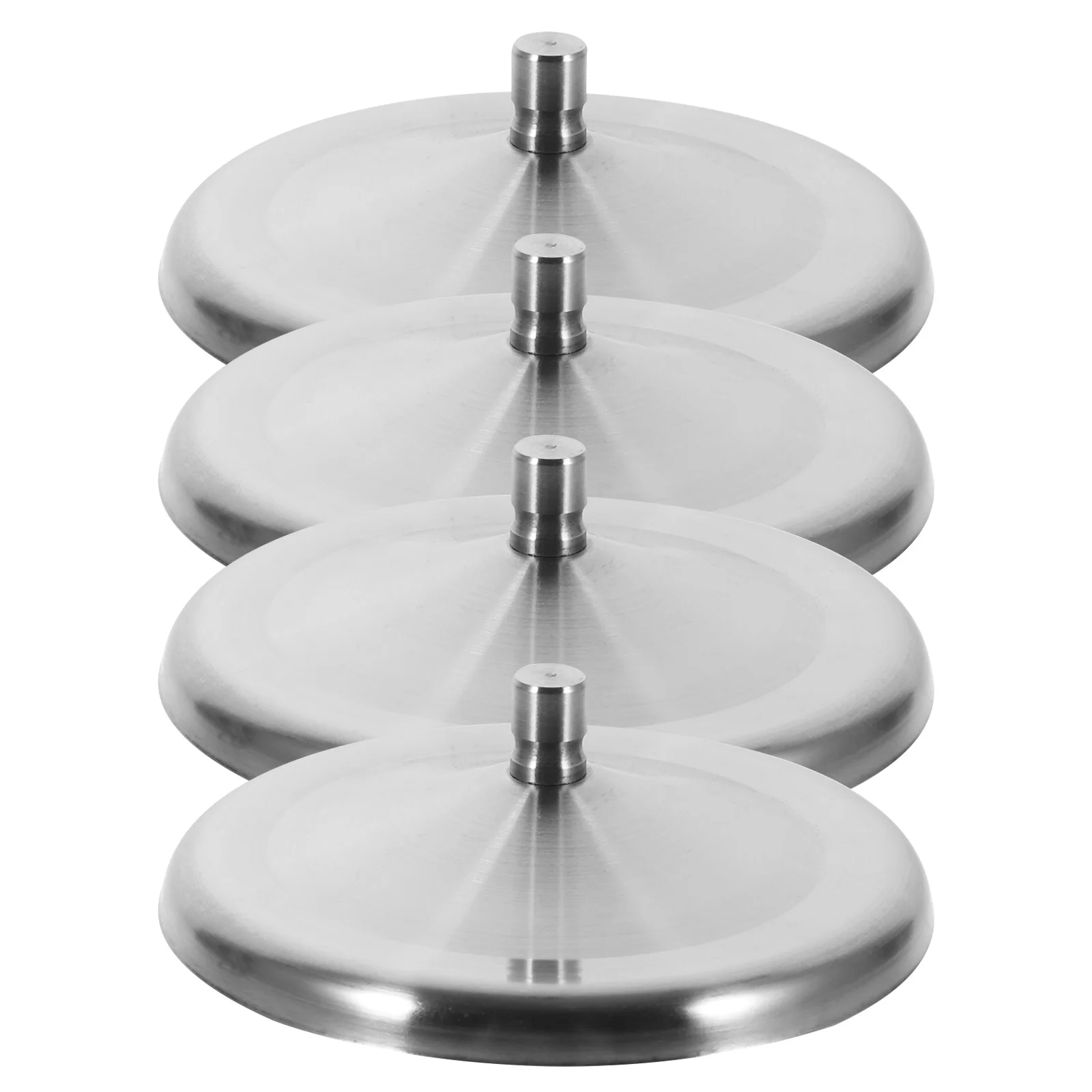 

4pcs Stainless Steel Cup Lids 4 Pack Leak-Proof Reusable Mug Covers For Hot Drink Universal Fit Heat Resistant Kitchen Bar