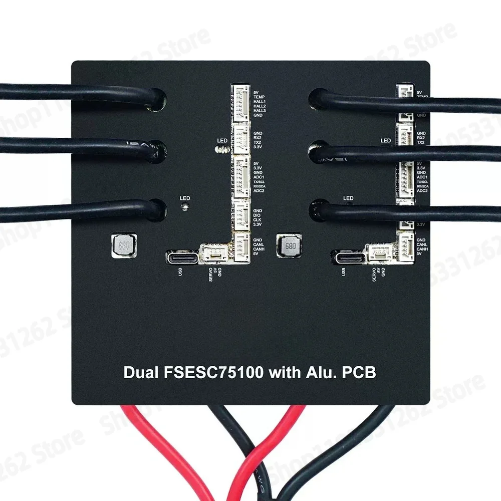 75100 4-20S 200A Dual ESC, Brushless Motor Speed Controller for Robot E-Scooter Mountain Board and Electric Car