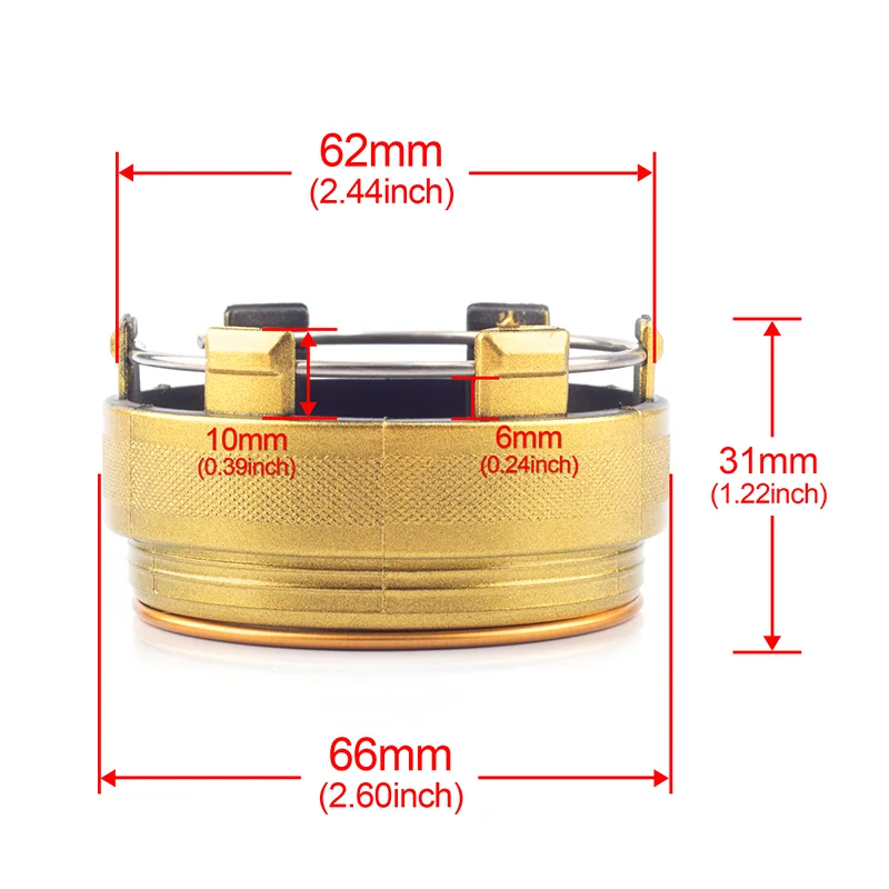 4pcs 66mm/2.6in 62mm/2.44in Car Wheel Center Hub Caps Covers for CE28n Time Attack 17in TE37 Enkei RPF1 XXR 530/557 Black/ Gold