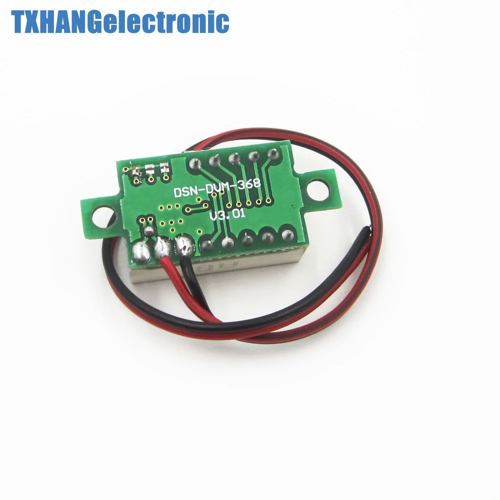 1pcs two-wire 0.36` blue LED DC Digital Voltmeter Panel Meter DC 0-32V