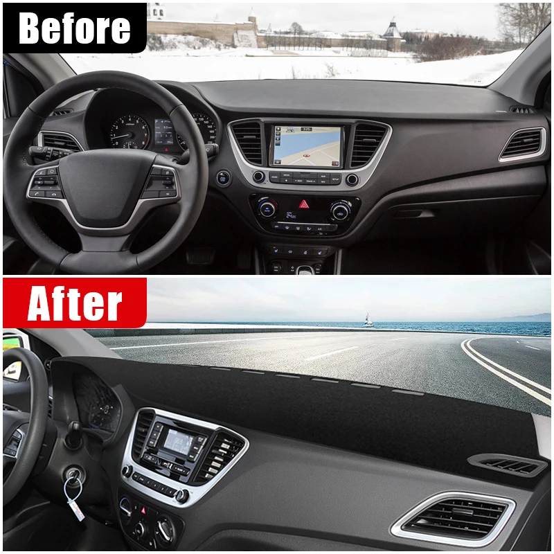 

ABAIWAI для Hyundai Solaris Accent HC 2017 2018 2019 2020, солнцезащитный козырек для приборной панели автомобиля, противоскользящий коврик для стола, детали