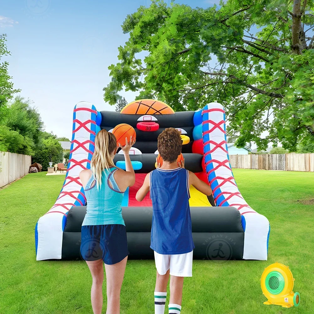 Commerical  Sports BLow Up Game Inflatable Basketball Game Points-Based Shooting Carnival Basketball Hoop Shot For Adult Kids