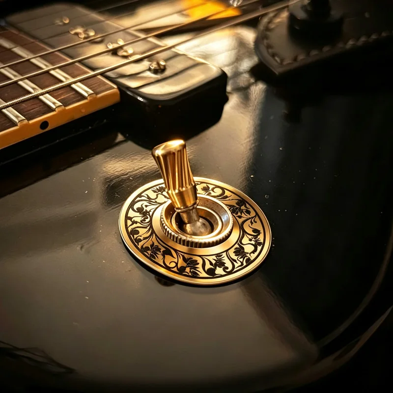 Metallring-Abdeckung für Gitarren-Kippschalter – Einzigartiges Blumenmuster-Design – Das perfekte Geschenk für Musikliebhaber – Detail 4