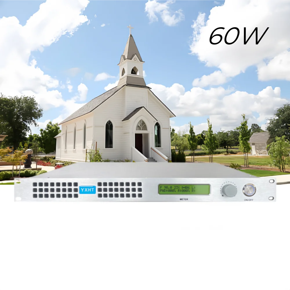 

1U, Radio Station-Ready YXHT-1 60W FM Broadcast Transmitter: Consistent Audio Broadcasting