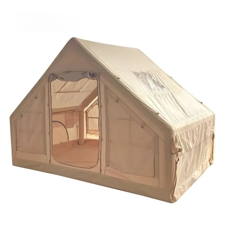 Inflatable Camping Tent Outdoor Glamping Air Canvas Cabin Tents for 2 - 4 Person