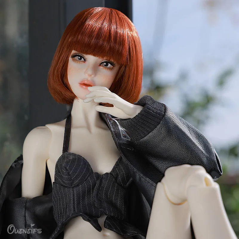 

Lila Doll BJD 1/4 Striped Bikini Black Jacket Cool handsome Style Girl Toys New Design BJD Dolls To Friends