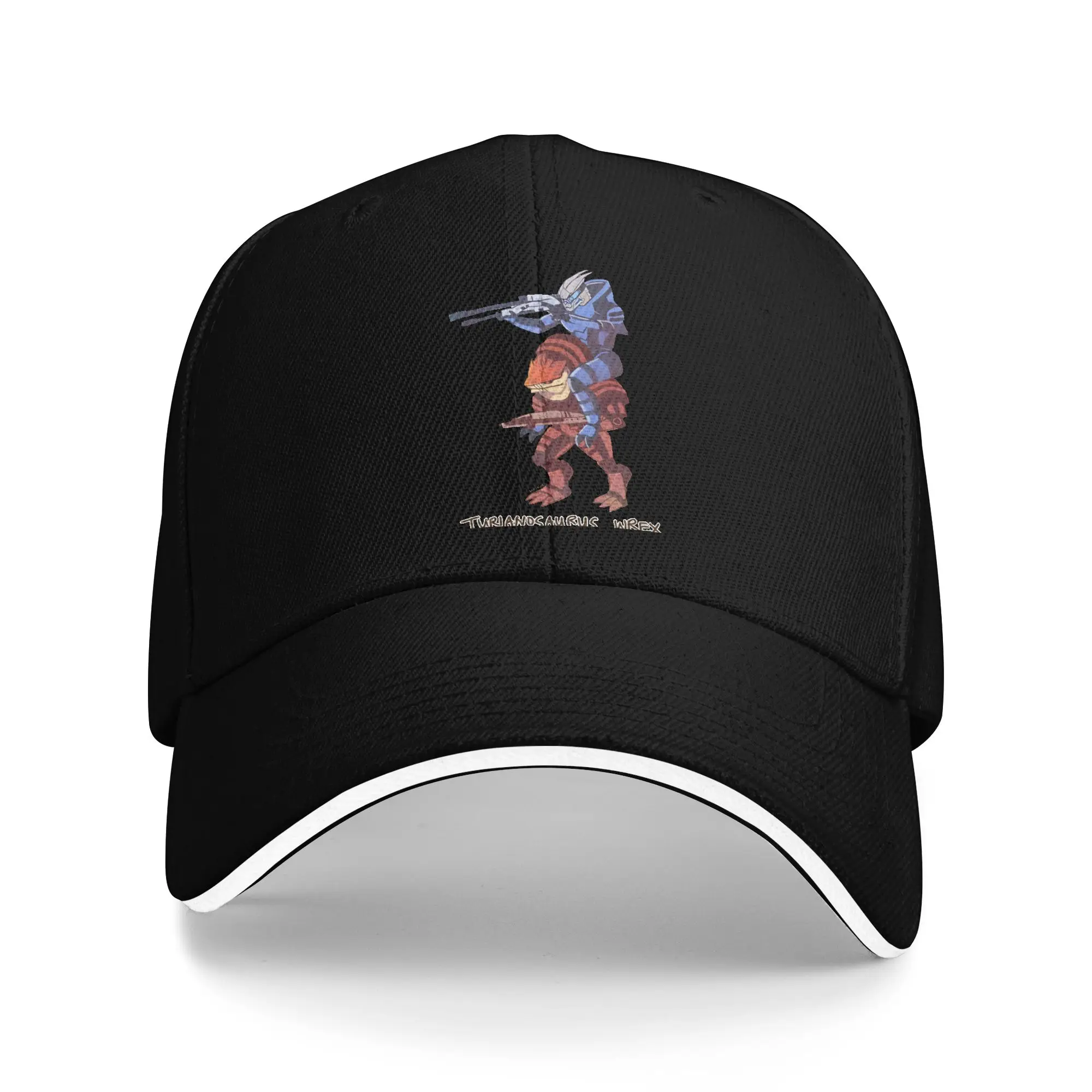 Turianosaurus Wrex Baseball Cap Vintage Effect Mass Game Sandwich Cap Unisex Adjustable Dad Hat Outdoor