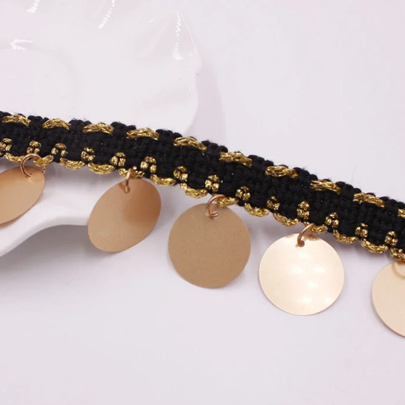 1 Yard Pailletten-Seidenquasten-Bordüre, Spitzenband, Stickerei, Nähzubehör, Quasten für Schmuck, DIY, für Kleidung, Vorhänge, DIY – Detail 5