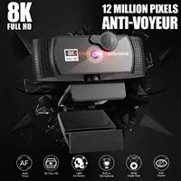 Full HD Web Camera 8K 12M 60 FPS Auto Focus Webcam With Microphone USB Plug Web Cam For PC Computer Laptop Video Tiktok YouTube