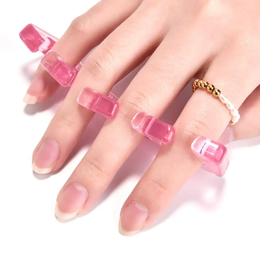 

100pairs Soft Silicone Finger Toe Separator Soft-Silicon 5 Colors Flexible Finger Toe Spacers for Nail Polish Pedicure Tools