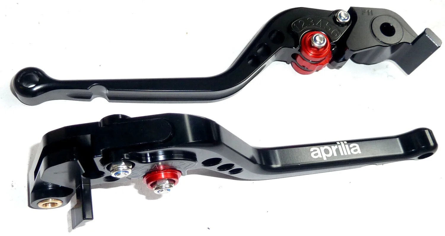 For Aprilia RSV4 RR 2009-2024 LONG BLACK BRAKE + CLUTCH LEVERS SET ROAD TRACK RACE - Image 3