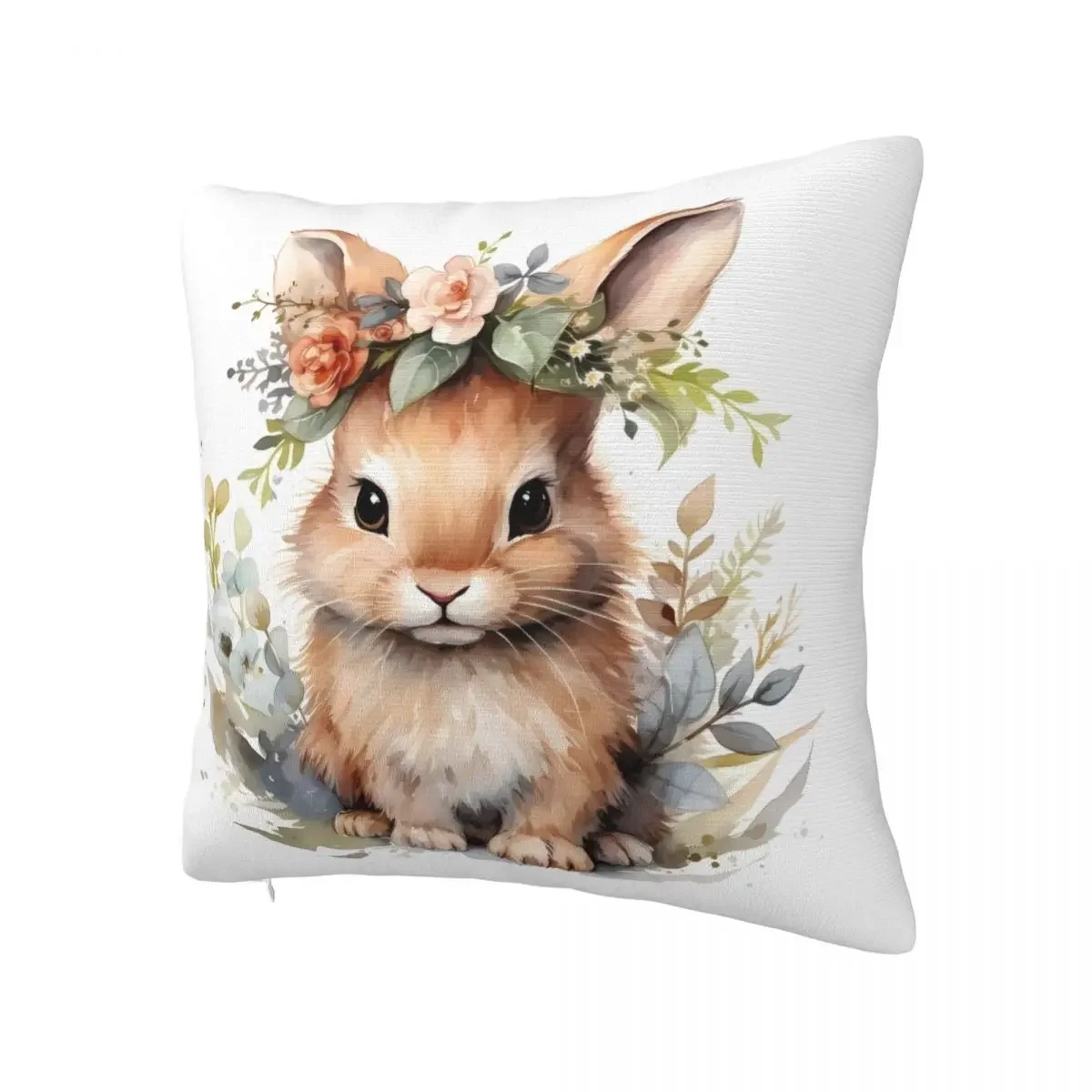 Cute Rabbit Pillow Cover Easter Kawaii Pillow Case For Sofa Home Decorative Cushion Cover Square Pillowcases Birthday Gift