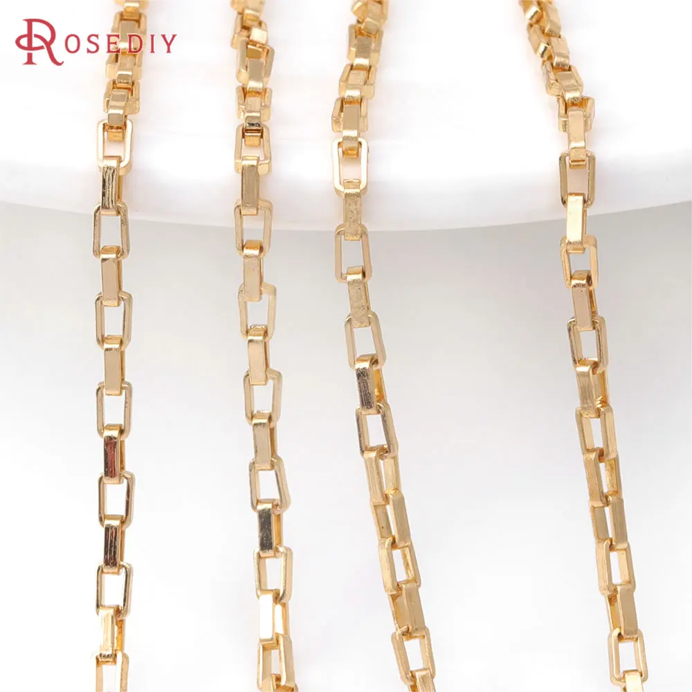 

Gold Color Stainless Steel Box Chains Necklace Chains Bracelets Jewelry High Quality Diy Jewelry Accessories Jewellery Making