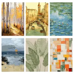 RUOPOTY Paint By Numbers Coloring By Numbers Landscape Abstract Color Markers Original Gifts Interior Art Supplies Home Decor