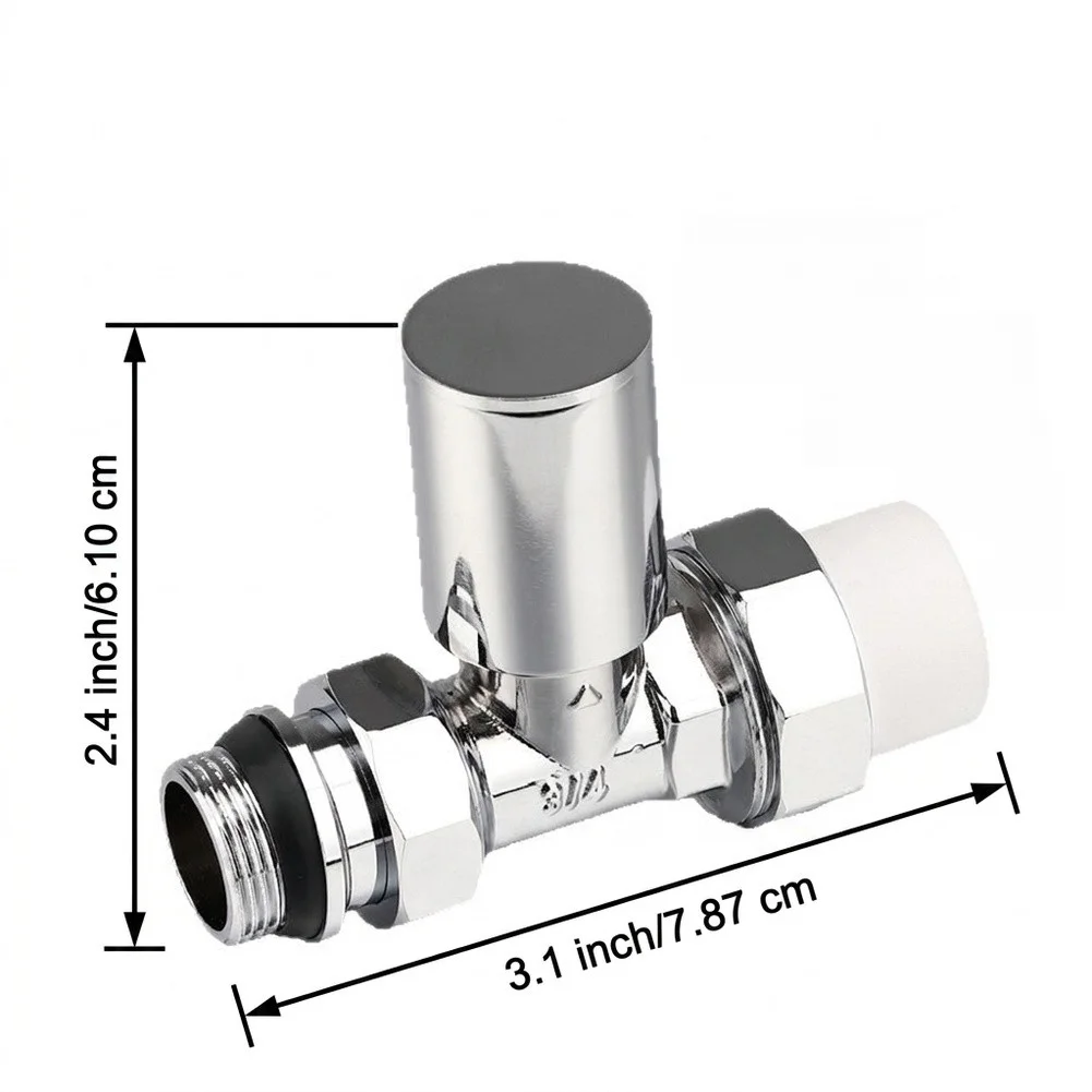 Thermostatic Radiator Valve Straight Type Metal Material 8 8 6cm Size for Energy Efficient Room Temperature Regulation
