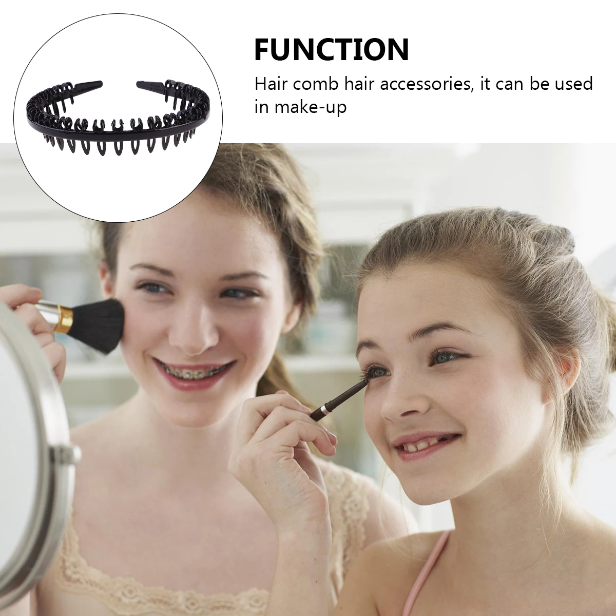 

4Pcs Anti-slip Hair Hoops Black Headband Women Skincare Plastic Comfort Retro Practical Daily Engagement Party Suitable Most