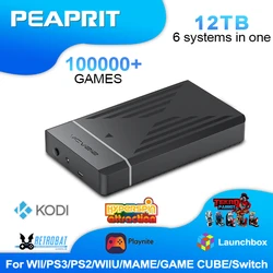 12TB Retro Gaming HDD พร้อม Hyperspin & Launchbox & Retrobat & Playnite OS สําหรับ PS3/PS2/PS/สวิทช์/N64/WIIU สําหรับ Windows พร้อม 100000 +เกม