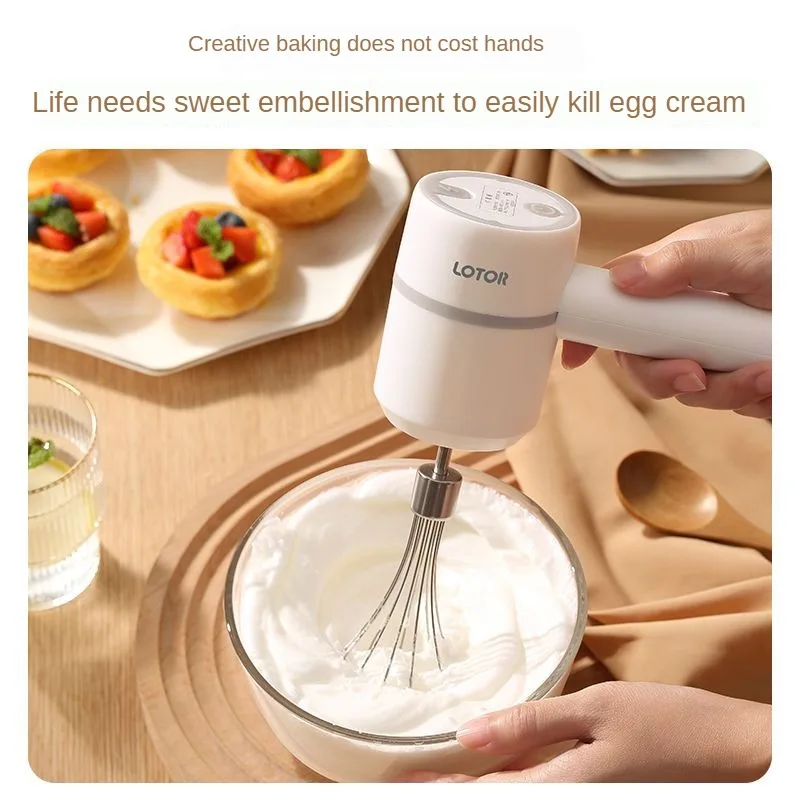 Electric Whisk Household small Wireless Rechargeable Mixer Handheld Whisk Detachable Kitchen Tools Cream Baking Tools