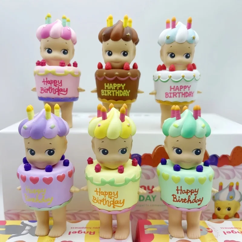 

Sonny Angel Birthday Gift Series Cake Doll Figure Blind Box Mini Figurine Cartoon Figurine Model Ornament For Toy Decor Gift