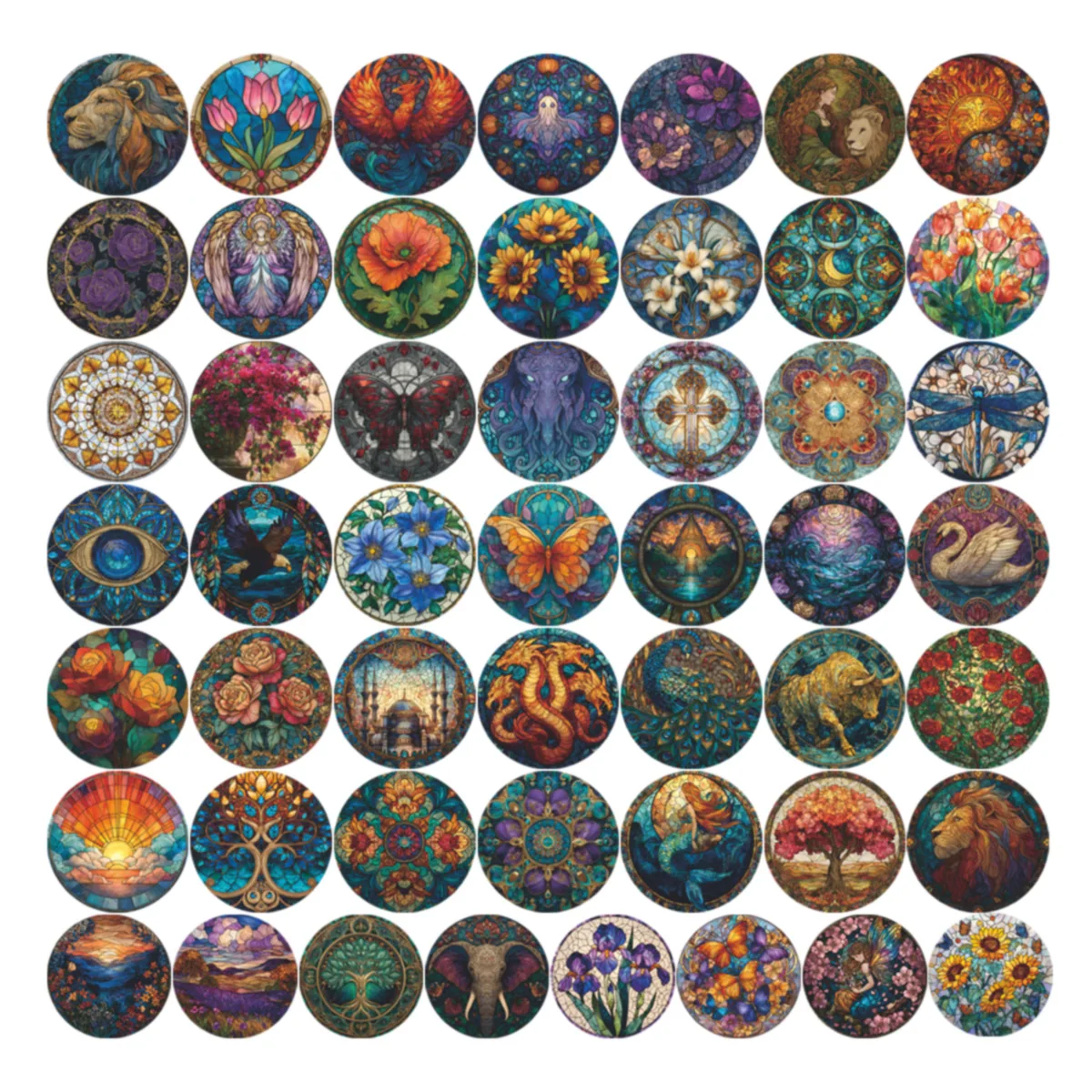 

10/50PCS Glass Ball Animal Graffiti Stickers PET Aesthetic DIY Toys Secret for Bottle Scrapbook Travel Bag Aesthetic Decals