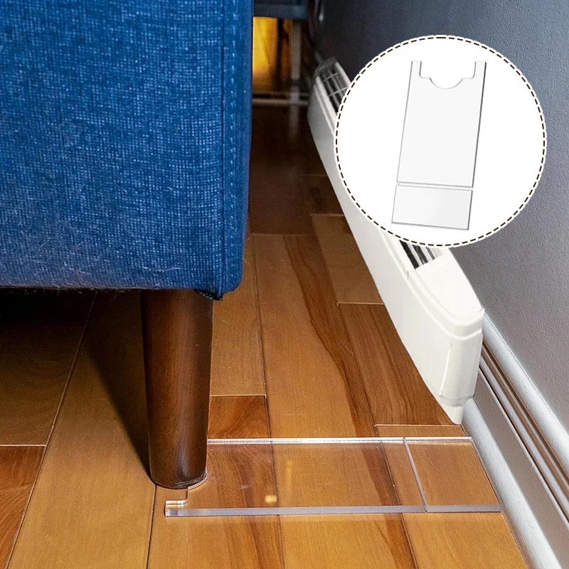 1/2PCS Clear Couch & Bed Stopper Universal Adjustable Wall Spacer For Furniture Prevents Sliding & Protects Walls Fire Safe