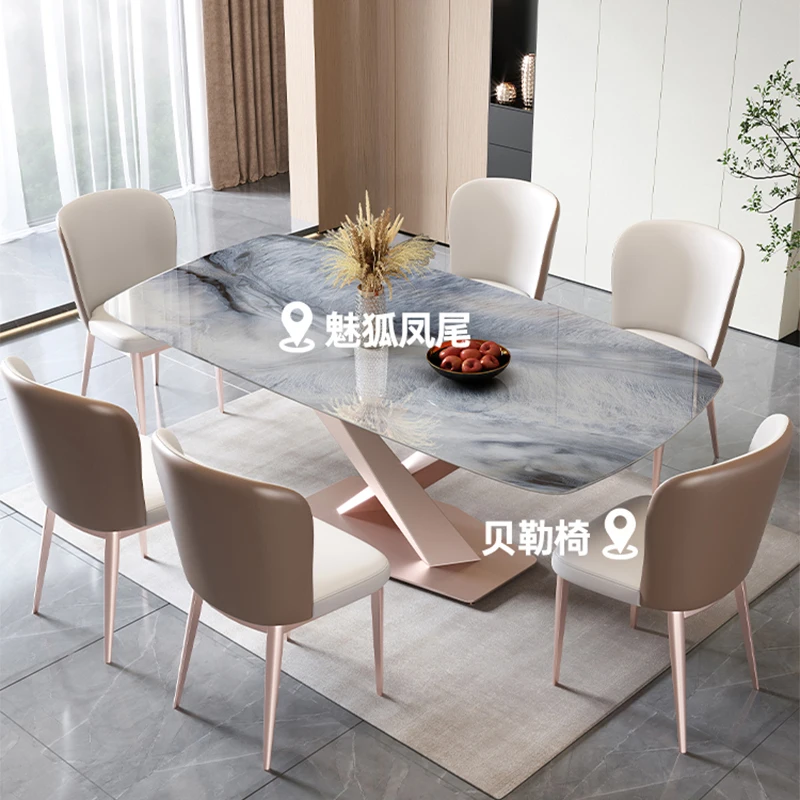 Dining Room 4 Chairs Complete Extendable Table Dinning Set 6 Luxury Island Elegant Tables Marble Square Kitchen Ceramic