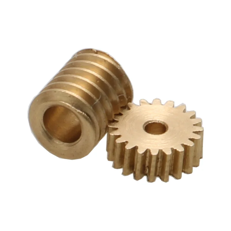 5Set Micro Mini Turbine Worm Gear Reduction Ratio 20/1 Brass Pinion Modulus 0.2 Static Change Gears fr RC Model DIY Transmission