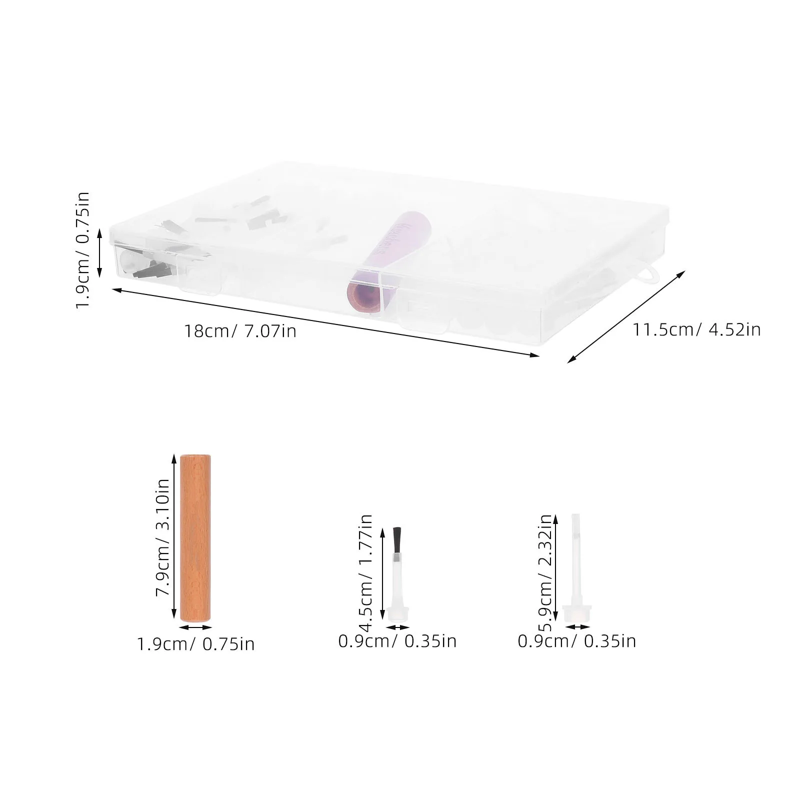 Ensemble de brosses à ongles, têtes remplaçables, manche en bois, outil de conception à Double extrémité pour Nail Art professionnel, brosse dure pour ongles, 1 ensemble