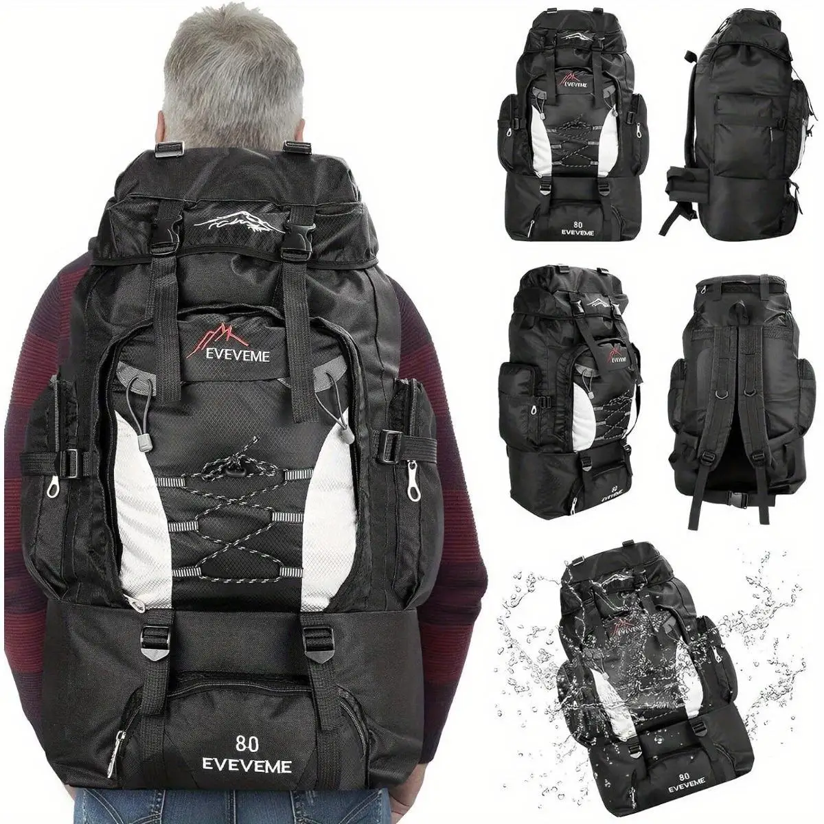 70L Hiking Travel Backpack 6