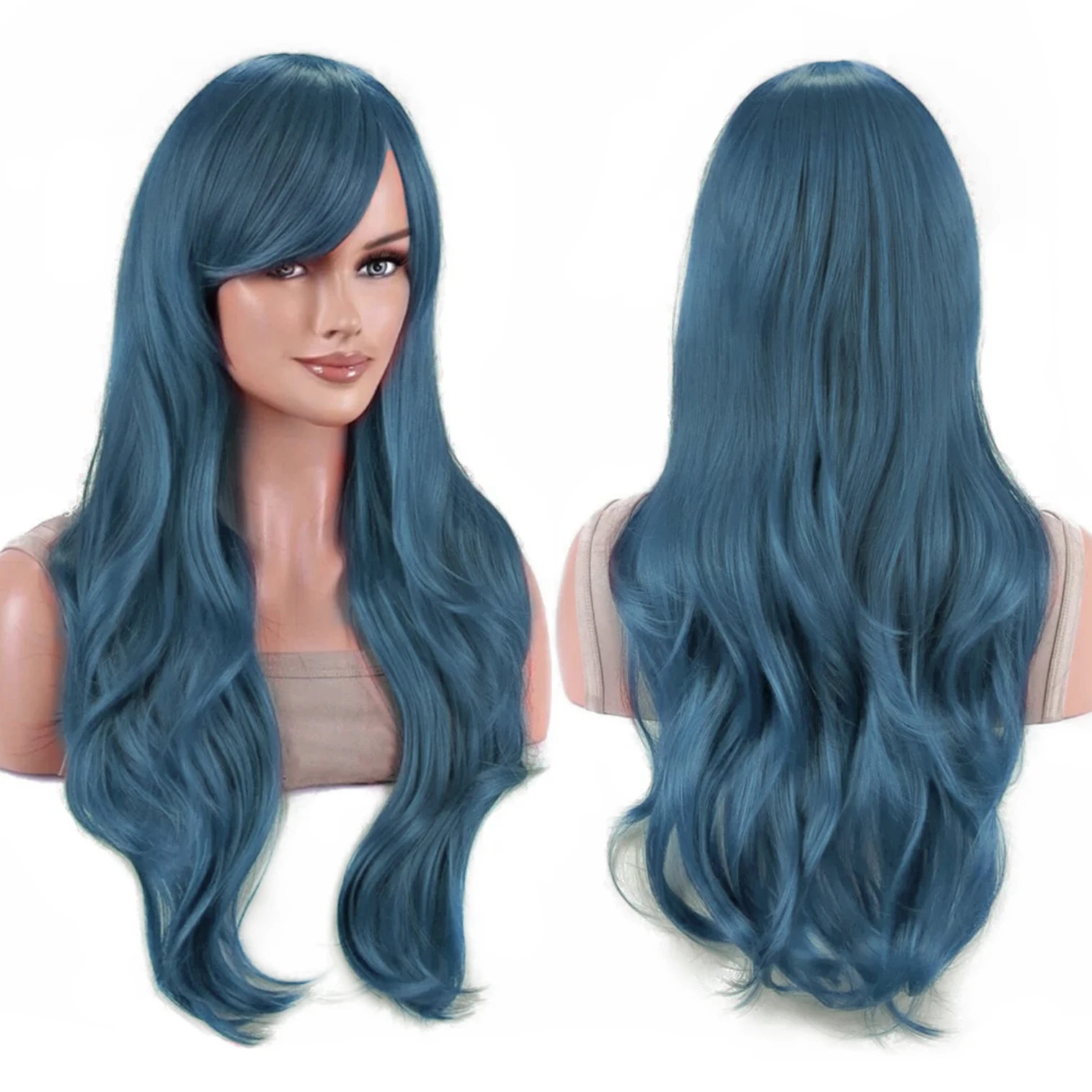 Synthetic Long Wavy Ash White Lolita Sakuya Izayoi Cosplay Wig Anime Silver Wigs Suigintou Halloween Costume Wig for Girl - view 2
