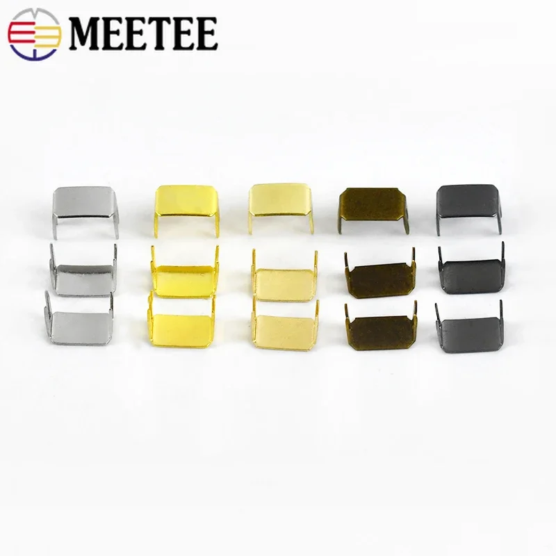 30/50/100Pcs Meetee 3# 5# 8# 10# Metal Zipper Non-slip Stopper End Locks Nylon Zippers Instant Fix Zip Repair Kit Replacement