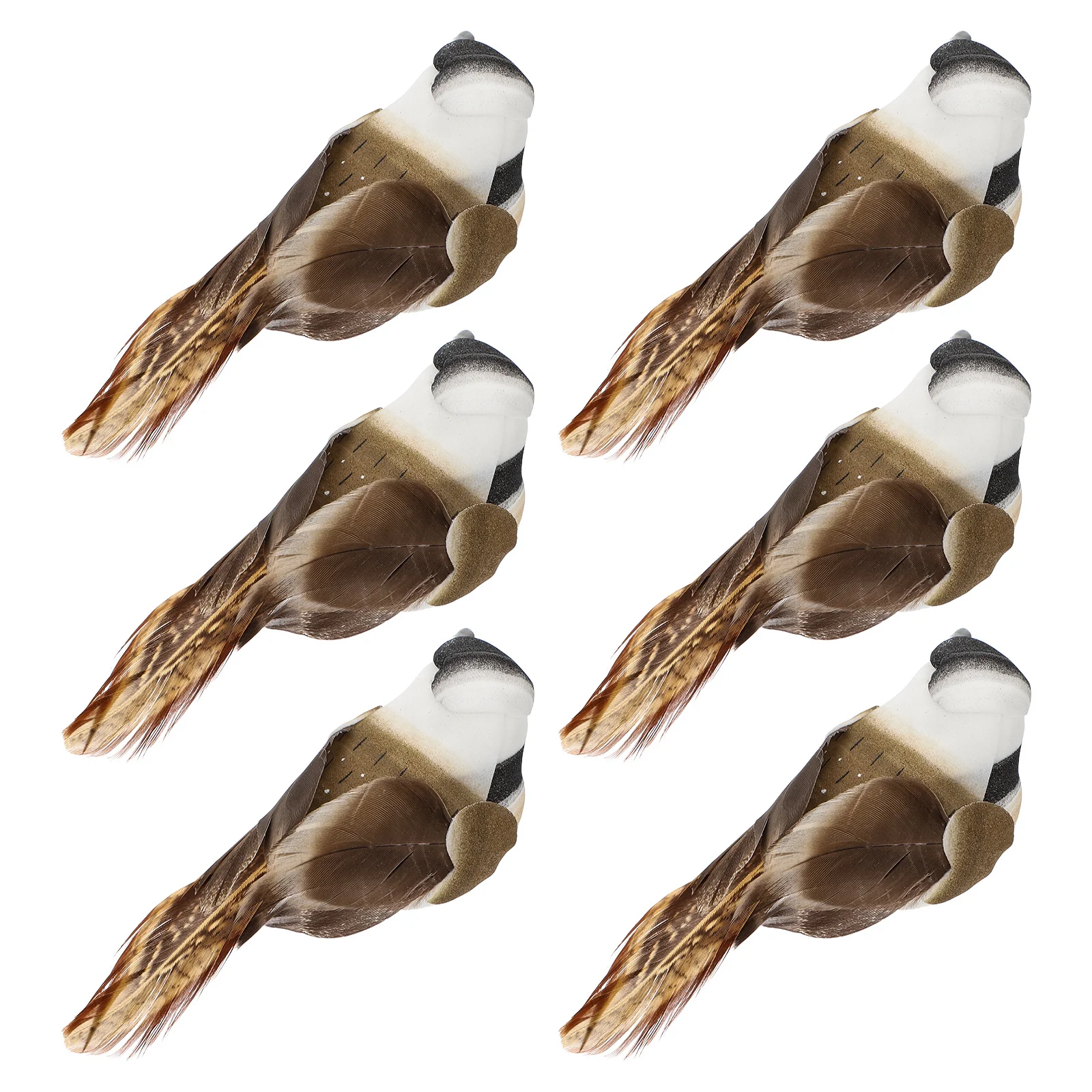 

6Pcs Artificial Birds Realistic Garden Scene Props Decorative Yard Ornaments Simulation Bird Models Bird Ornaments