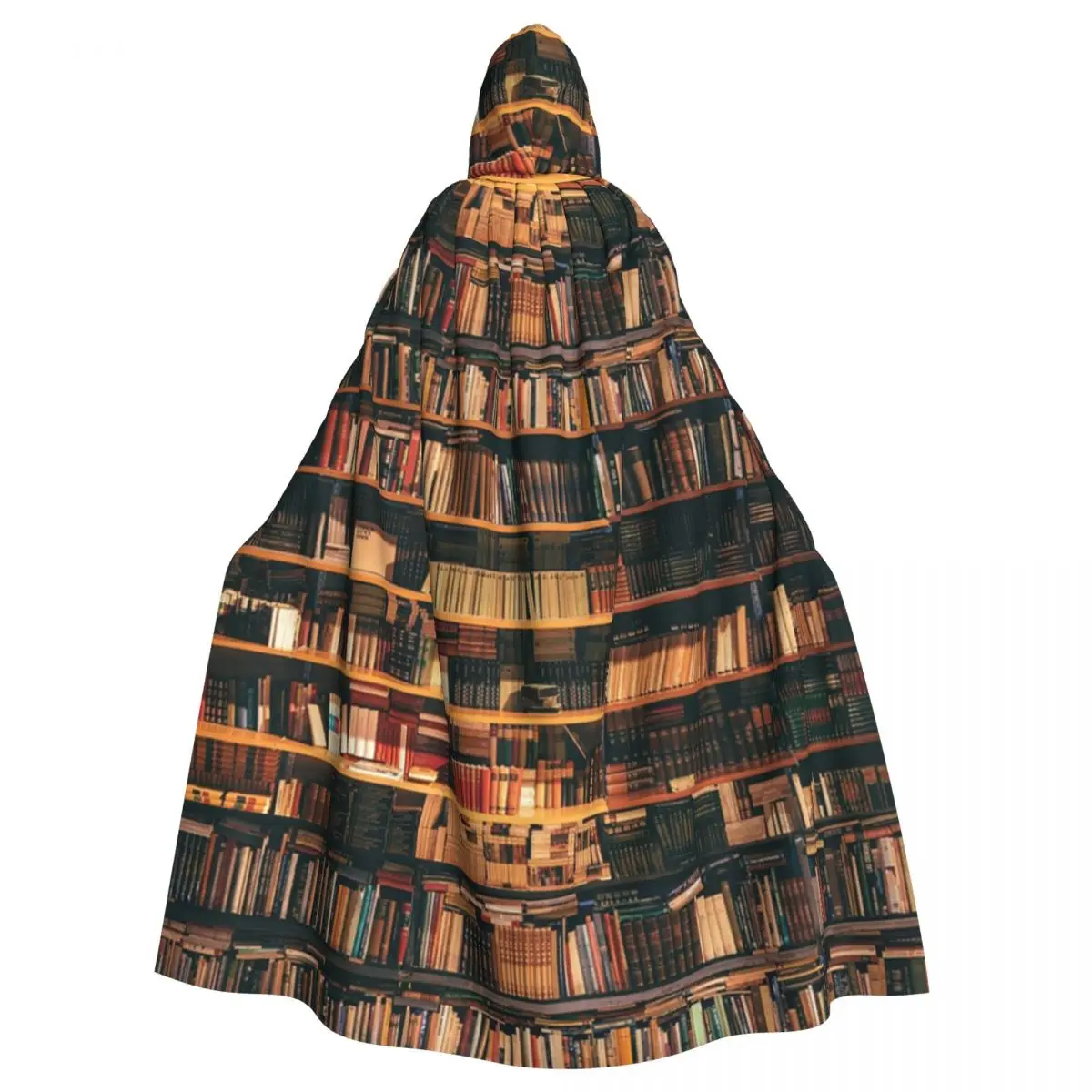 

Книжная полка для любителей книг, длинный плащ с капюшоном, средневековый костюм ведьмы, накидка для косплея, Хэллоуин, вечеринка для взрослых, унисекс