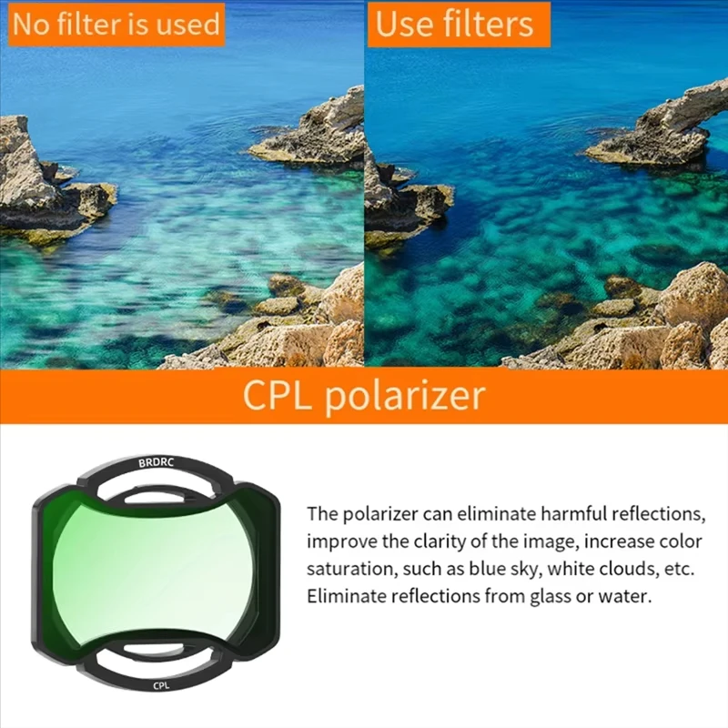 Kit Filter UV ND CPL untuk DJI Avata 2 Lensa Kaca Optik Anti-Silau Multi Lapisan HD Aksesori Filter Kamera Kaca Optik Set