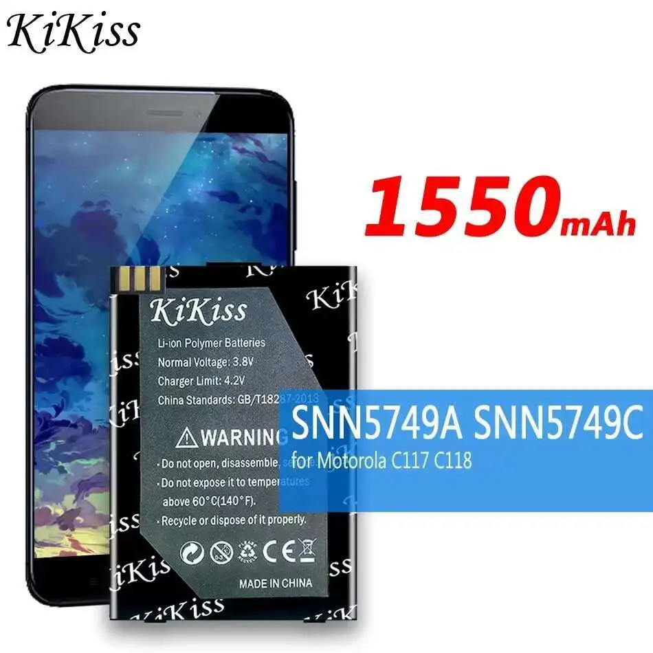 

Легкий аккумулятор для мобильного телефона Motorola C117 C118 C155 C139 C115 C116 C157 V171 W150I W200 SNN5749A SNN5749C 1550 мАч