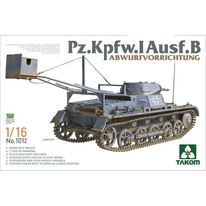 

Набор моделей Takom 1012 1/16 Pz.Kpfw.I Ausf.B - Scale