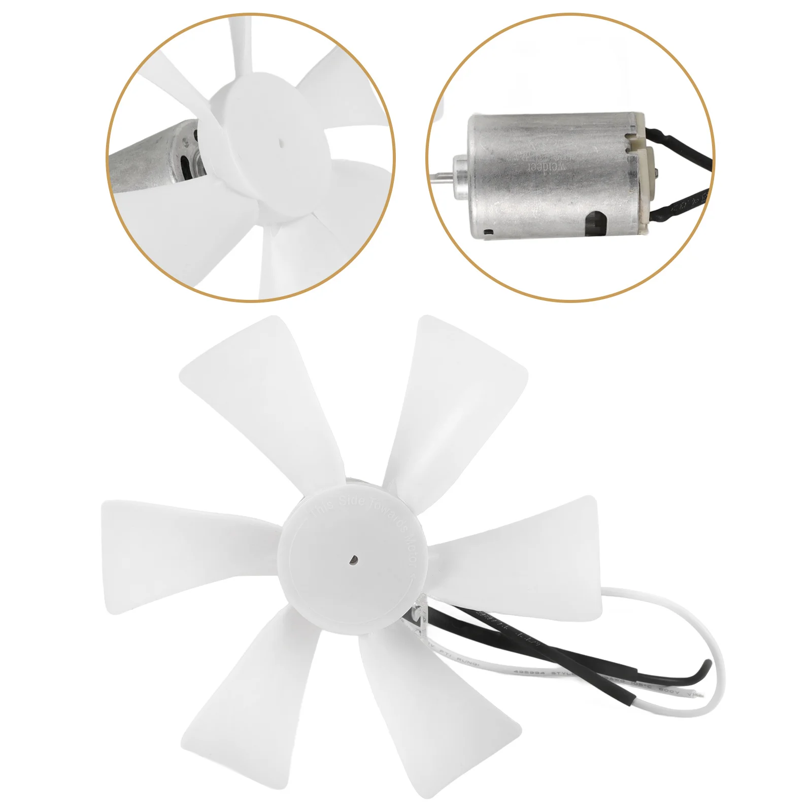

6 Inch Vent Fan Blades Lightweight Motorized RV Accessories Bathroom Exhaust Fans Replacement Parts for