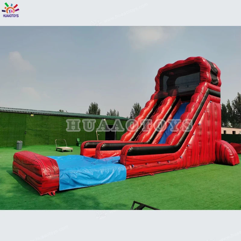 22ft Tall Commerical PVC Illusion Color Giant Inflatable Water Slide with Pool and Blower for Kids and Adults in Stock