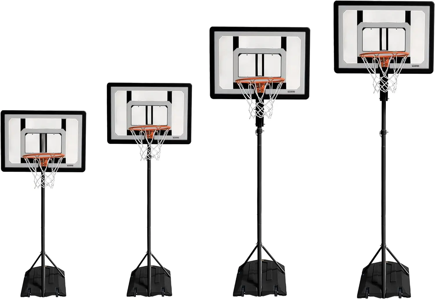 Pro Mini Hoop Basketball System with Adjustable-Height Pole and 7-Inch Ball, HP08-000