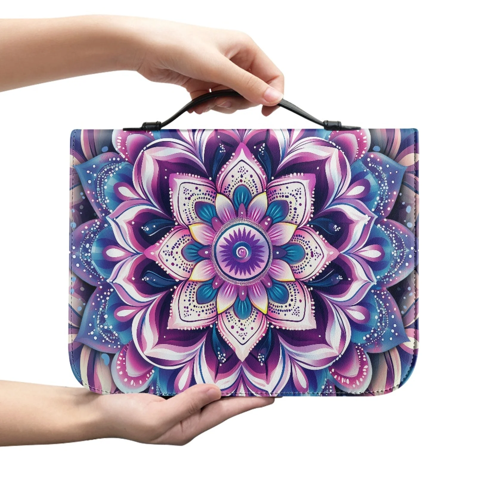 XIXIRIMIDO Mandala Floral New Arrival Bible Covers for Men Large Capacity Bible Book Carrying Bags