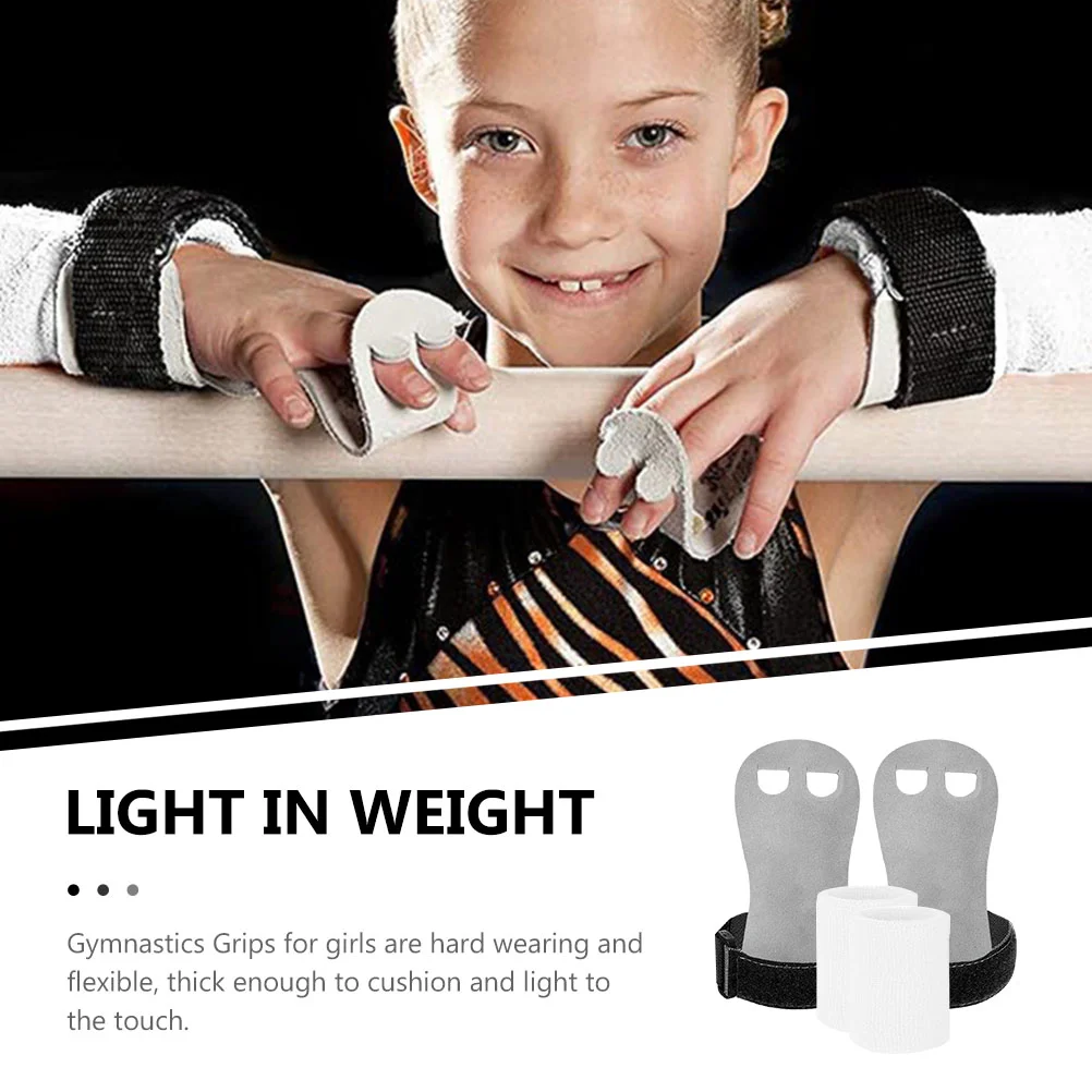 4Pcs Black Fitness Palm Wrist Guards Gymnastics Grips Weightlifting Straps Women Wristbands Lifting Protector Kids Youth