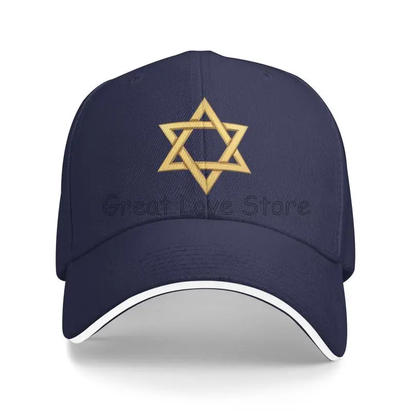 Star of David Baseball Cap Luxury Brand All Seasons Travel Adjustable Caps Sandwich Hats for Men Women Sun Protection Hat