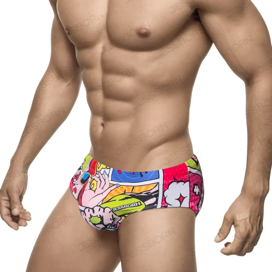 Lady Cartoon Swimwear Men Swim Wear Briefs 2024 Sexy Bikini Pouch Push Up Swimsuit Man Swimming Trunk Beach Sport Bathing Suit