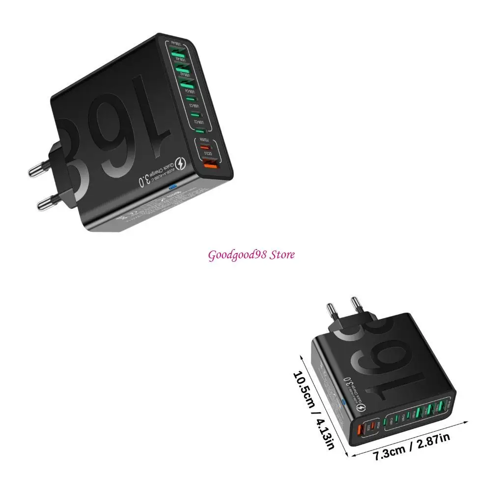 

USB 150W Muti 8 Port Charging Adapter Type C Quick Charging Fast Charging Mobile W8EC
