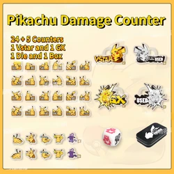 PTCG Pokemon Match Scoring Damage Counter Damage Indicator Double-sided Role-playing Game Pikachu GX Vstar Dice Wave 26